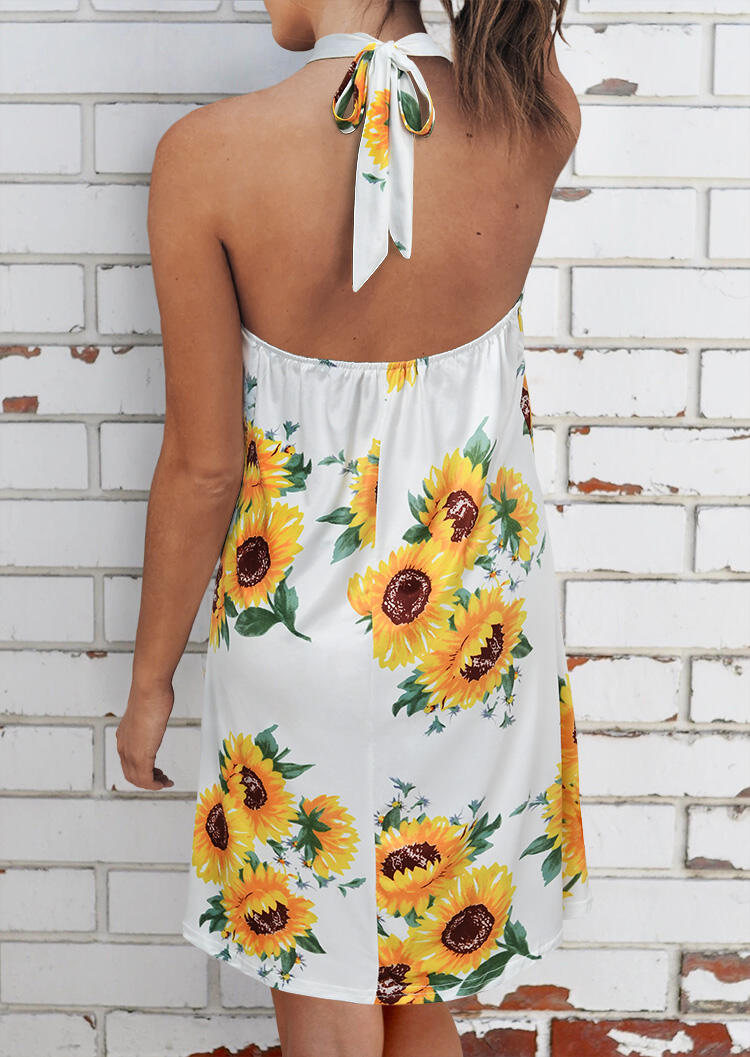 Sunflower Halter Dress