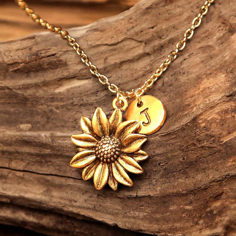 

Sunflower Pendant Necklace, Gold, 471932