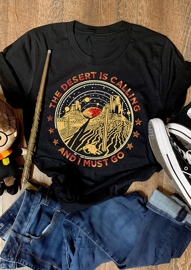 

The Dessert Is Calling And I Must Go T-Shirt Tee - Black, 471543