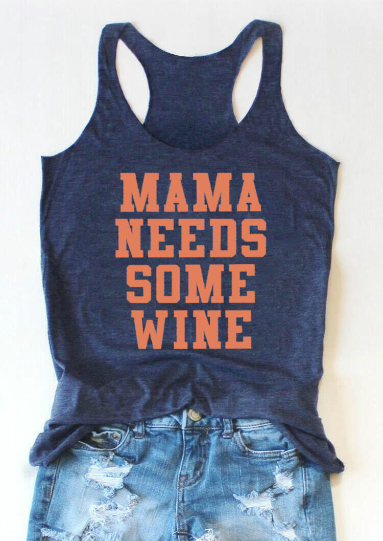 

Mama Needs Some Wine Tank - Navy Blue, 472034