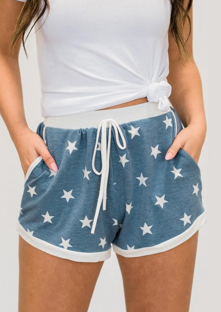 

Shorts Star Drawstring Shorts in Blue. Size: ,XL