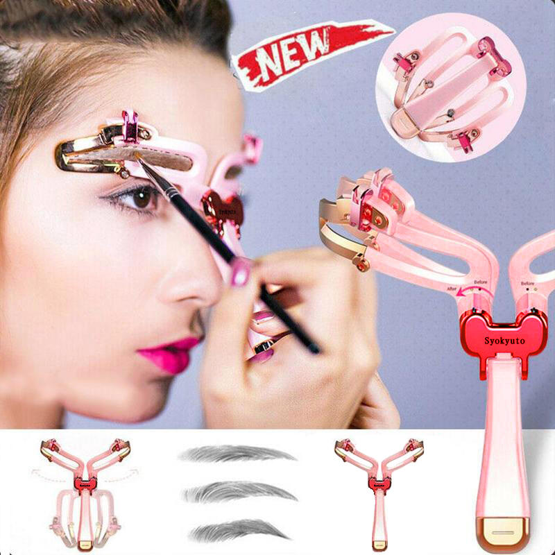 

Portable Eyebrow Shapes Stencil Makeup Tool, Pink, 472039