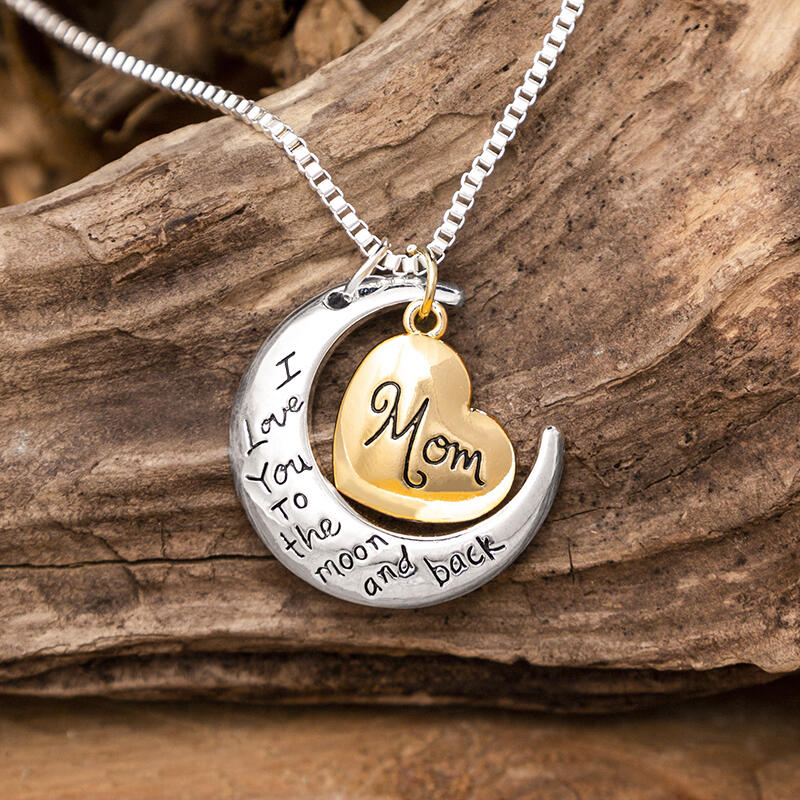 

Necklaces I Love You To The Moon And Back Mom Pendant Necklace - Silver. Size