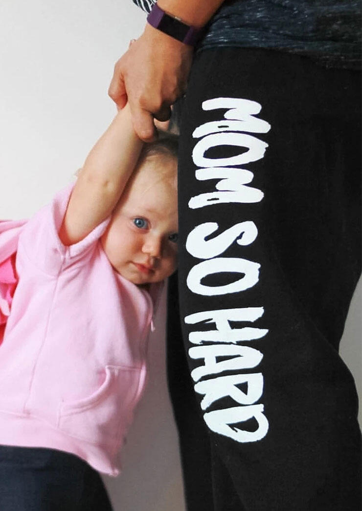 

Leggings Mom So Hard Sports Leggings in Black. Size: ,M