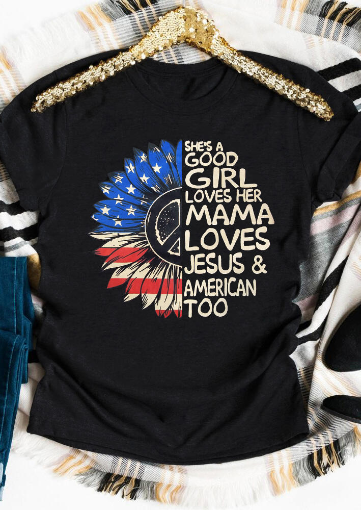 

Tees T-shirts She' A Good Girl Loves Her Mama T-Shirt Tee - Black. Size