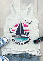 Boats And Hoes Tank - Light Grey