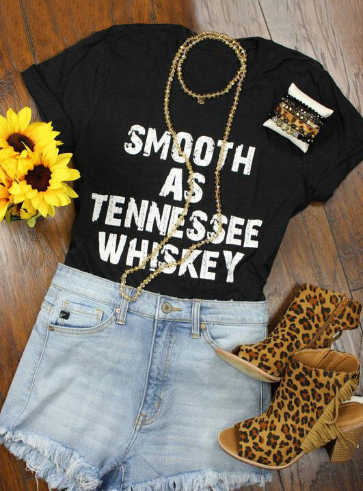

Smooth As Tennessee Whiskey T-Shirt Tee without Necklace - Black, 472548