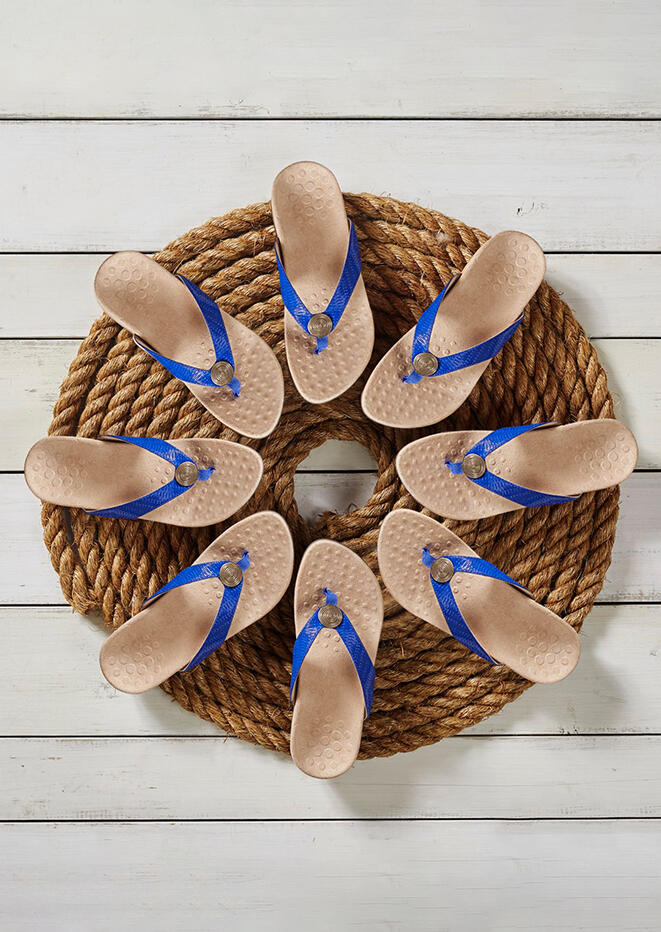 

Summer Beach Non-Slip Soft Flip Flop Slippers, Royal blue, 473033