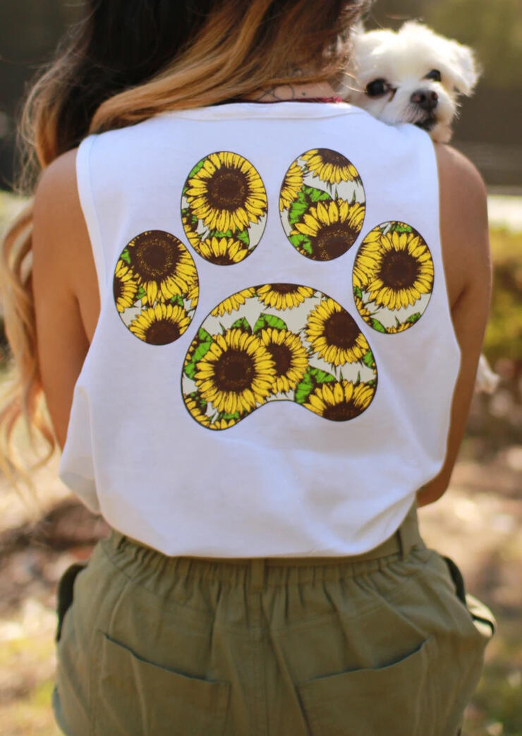 

Presale - Sunflower Paw Tank - White, 473160