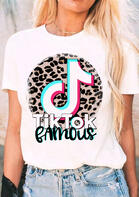 Tik Tok Famous Leopard T-Shirt Tee