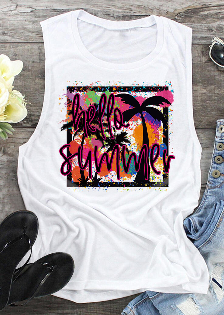 

Hello Summer Tank - White, 473511