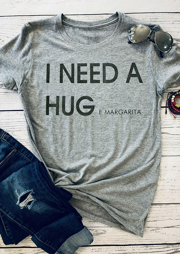

Tees T-shirts I Need A Huge Margarita T-Shirt Tee in Light Grey. Size: M