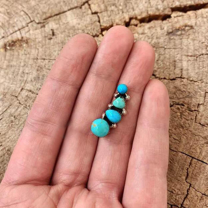 

Earrings Turquoise Beading Stud Earrings in Cyan. Size