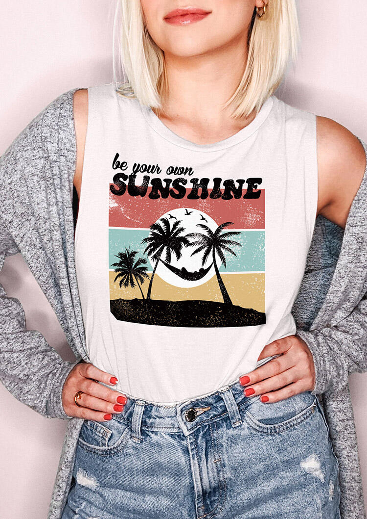 

Be Your Own Sunshine Beach Tank - White, 473825