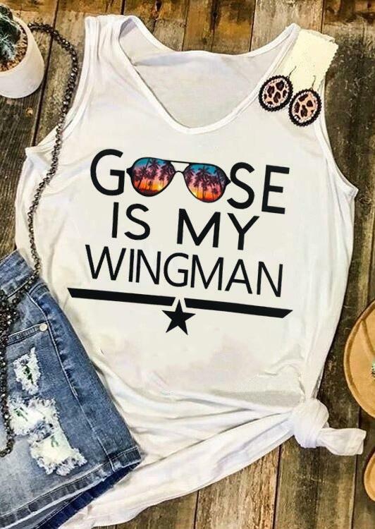 

Goose Is My Wingman Star Tank - White, 474186