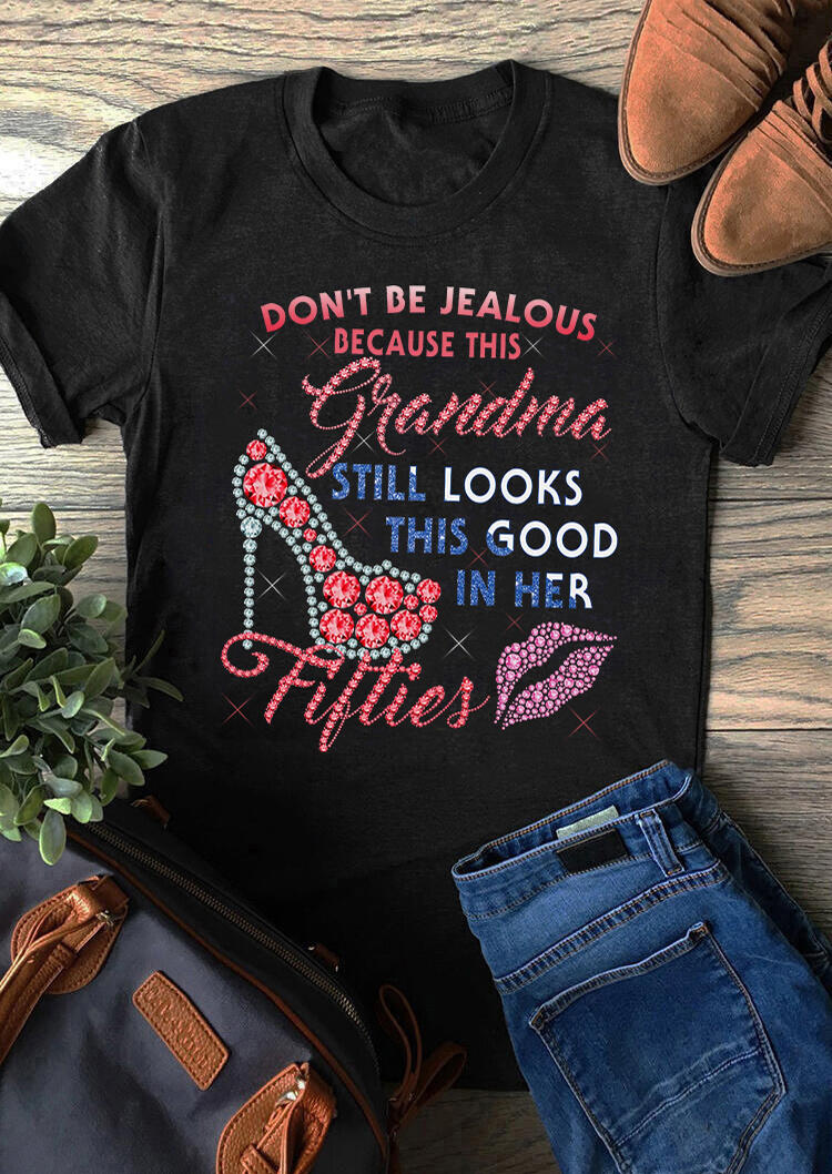 

Presale - Don't Be Jealous Lips T-Shirt Tee - Black, 474231