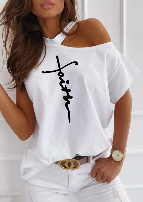 

Faith Cold Shoulder Blouse - White, 474508