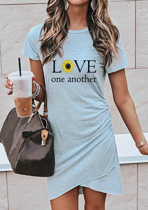 

Mini Dresses Sunflower Love One Another Ruffled Mini Dress in Gray. Size: ,L