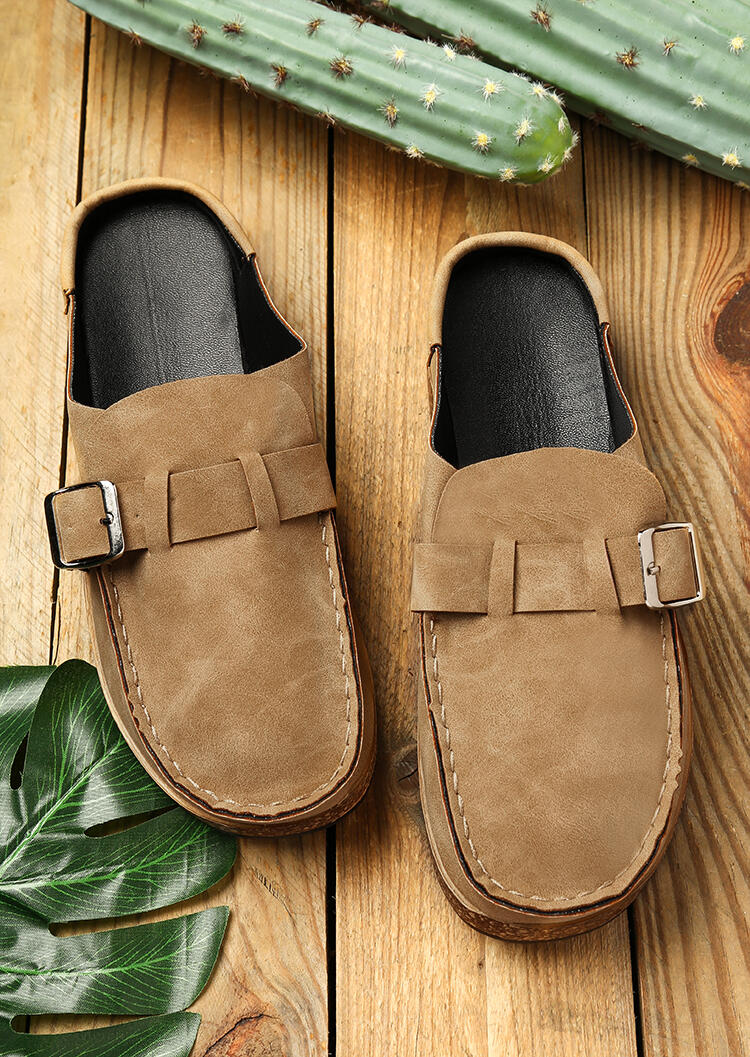 

Sneakers Breathable Buckle Ruffled Flat Sneakers in Light Brown. Size