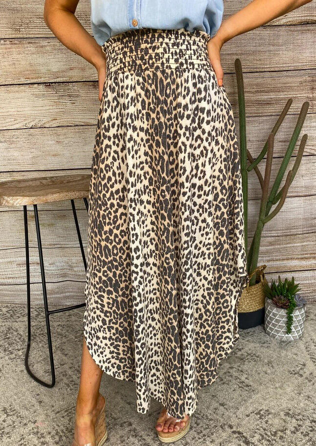 

Skirts Leopard Asymmetric Long Skirt in Leopard. Size