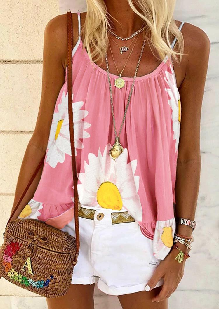 

Sunflower Ruffled Camisole without Necklace - Pink, 475849