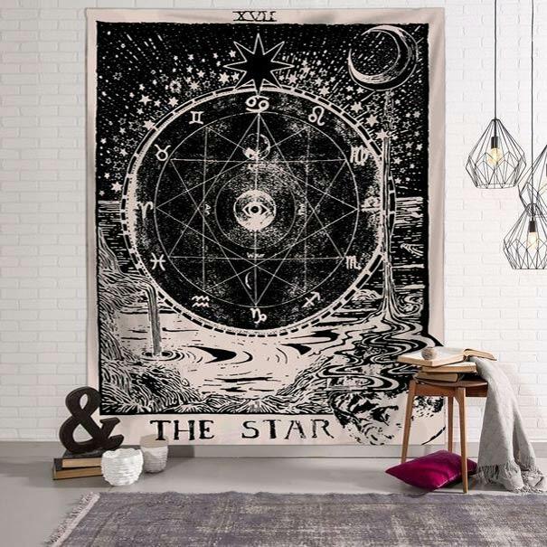 

Astrology The Star And The Moon Tapestry, Pattern1;pattern2, 476082