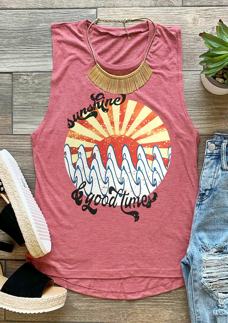 

Tank Tops Sunshine & Good Time Tank without Necklace in Watermelon Red. Size