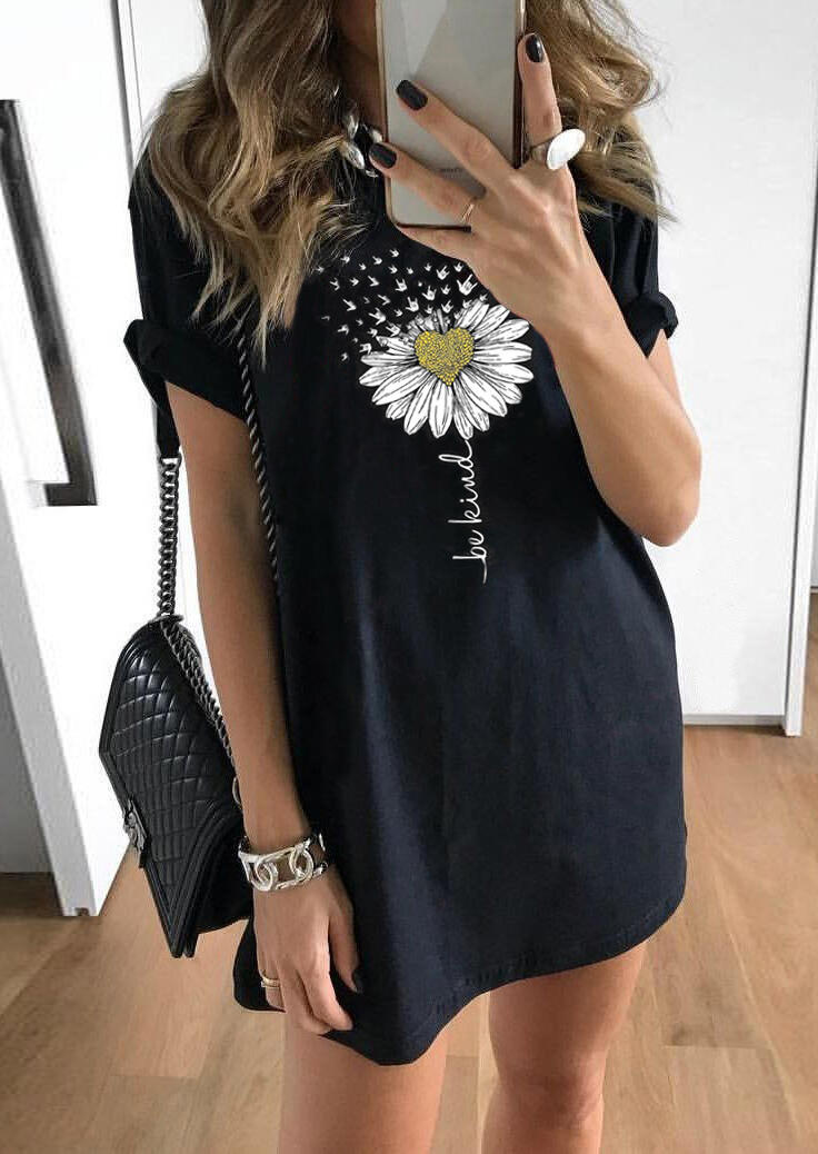 

Be Kind Daisy Mini Dress without Necklace - Black, 476118