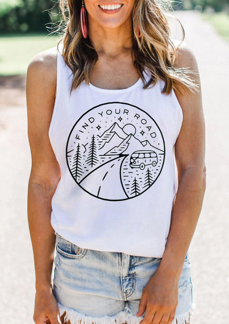 

Find Your Road O-Neck Tank - White, 476242