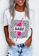 Leopard Babe Lightning T-Shirt