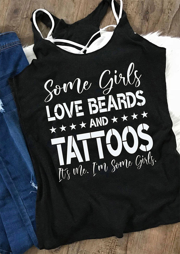 

Tank Tops Some Girls Love Beards And Tattoos Tank in Black. Size