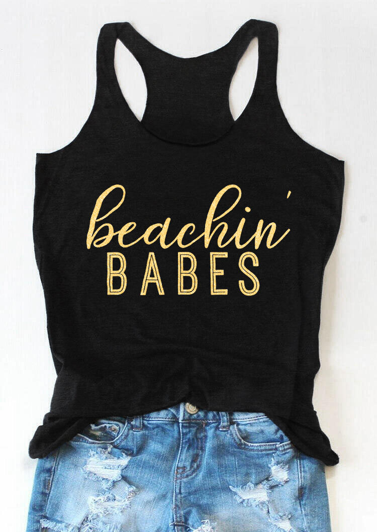 

Beachin' Babes O-Neck Casual Tank - Black, 462379