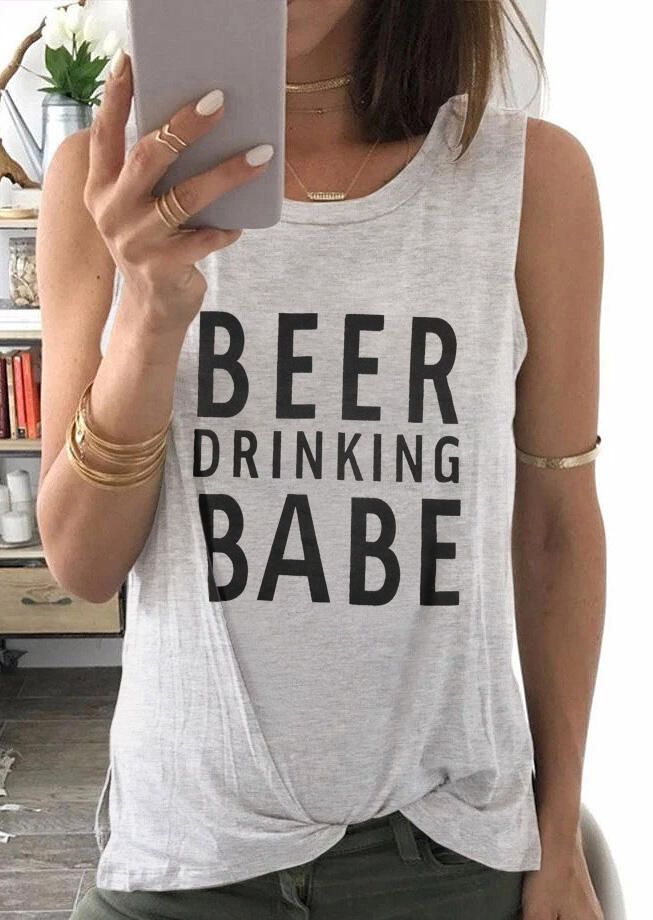 

Beer Drinking Babe Tank - Dark Grey, 461732