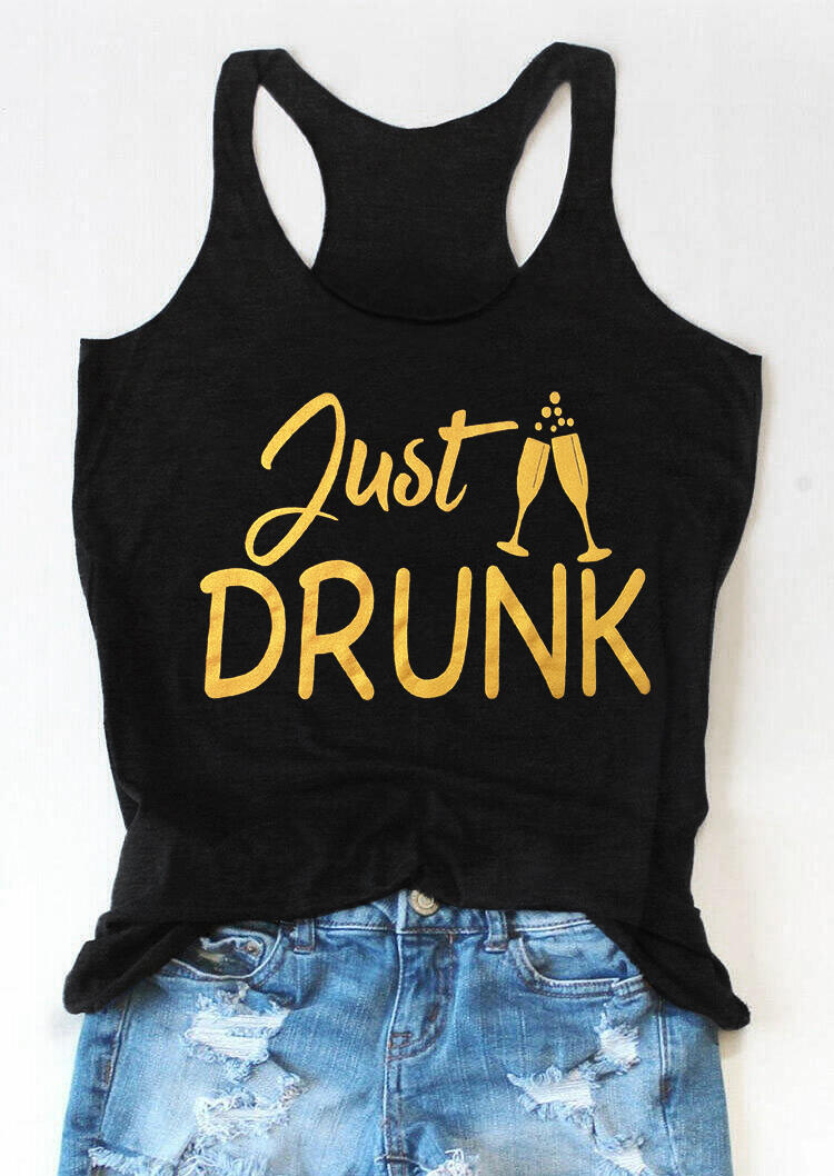 

Tank Tops Just Drunk Tank Top in Black. Size