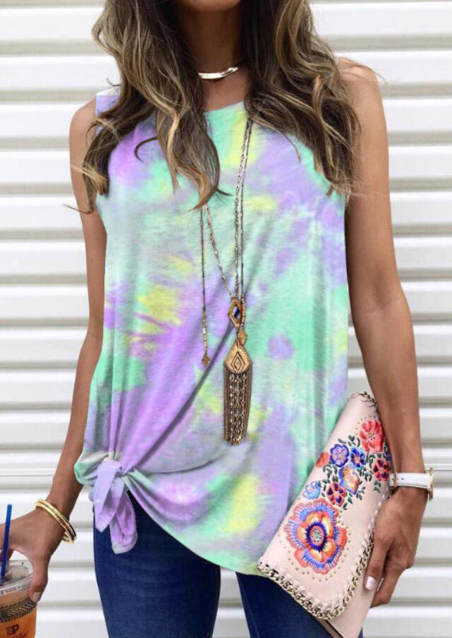 

Tie Dye Tank without Necklace - Purple, 476923