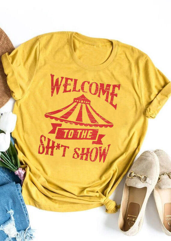 

Welcome To The Show T-Shirt Tee - Yellow, 477018