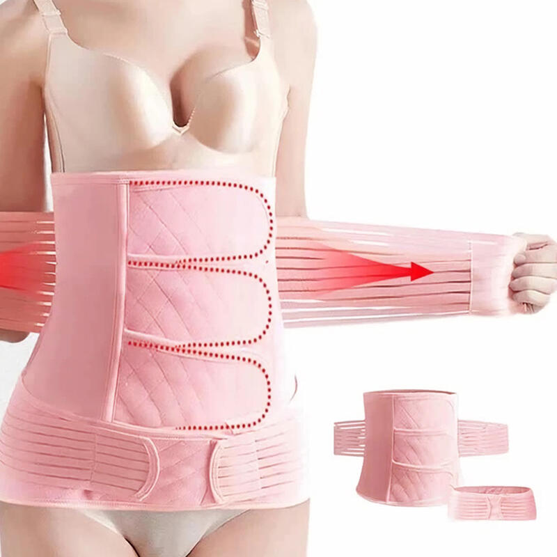 

Sport Product Breathable Elastic Postpartum Recovery Belt in Pink. Size