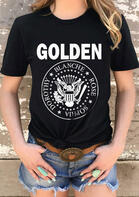 Golden Parody Band Arrow Star Eagle T-Shirt