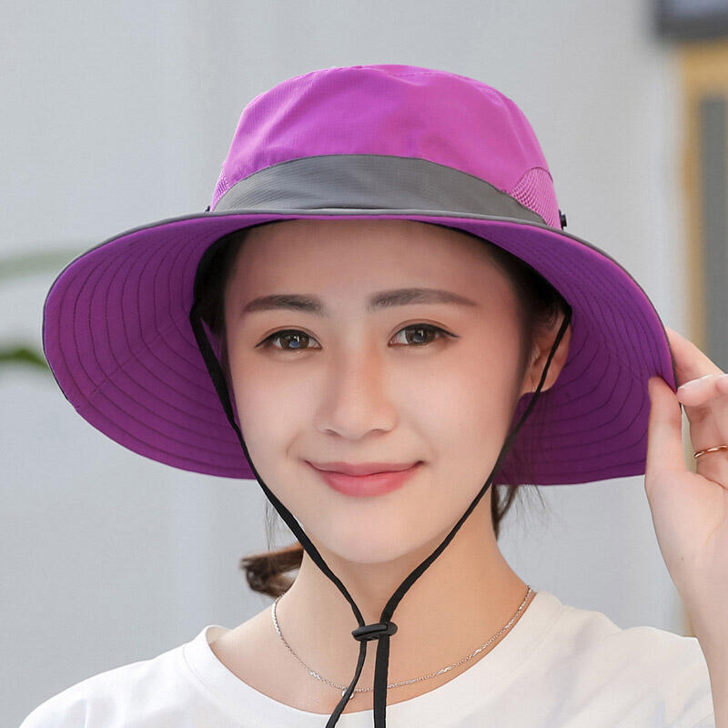 

Hats Foldable Outdoor Sports Sun Shade Hat in Purple. Size