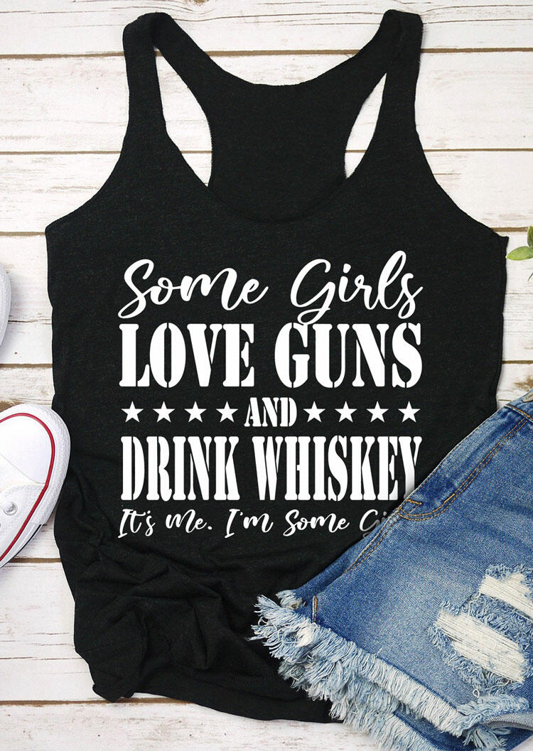 

Some Girls Love Guns And Drink Whiskey Star Tank - Black, 477680