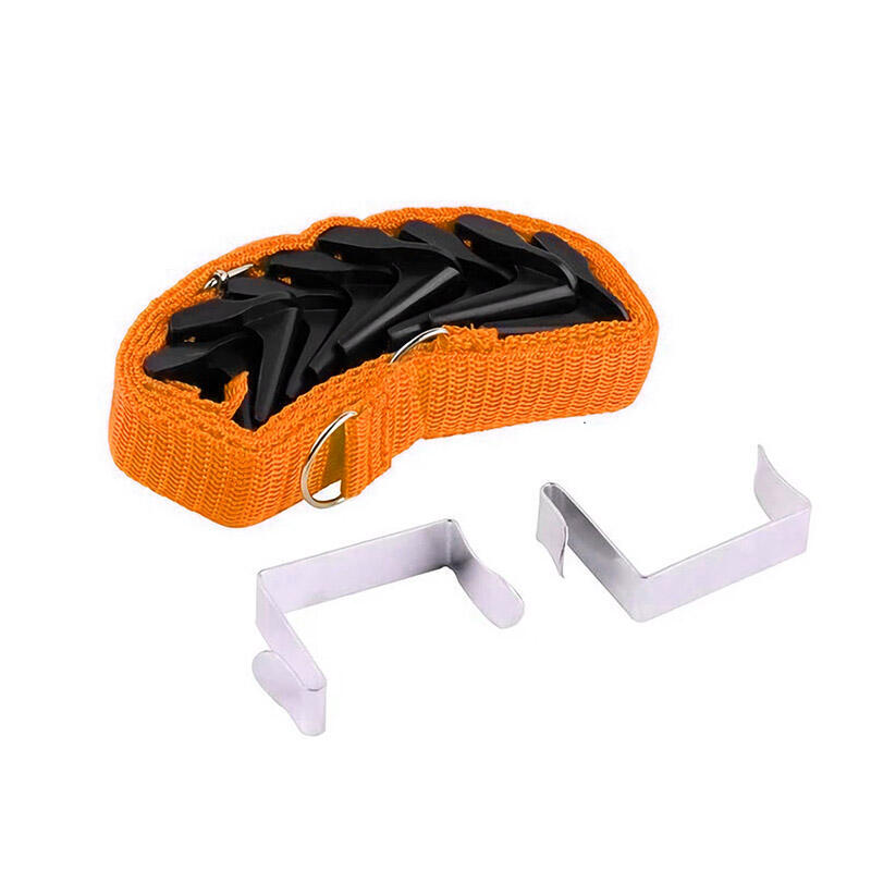 

Adjustable Over Door Straps Closet Door Bag Hanger Hooks, Black;orange, 477691
