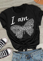 I Am Enough Christian Butterfly T-Shirt