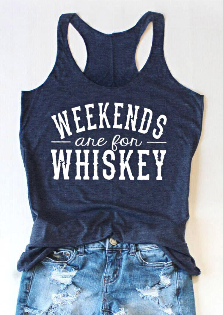 

Weekends Are For Whiskey Tank - Navy Blue, 477721