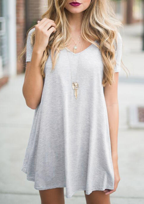 light grey short dress