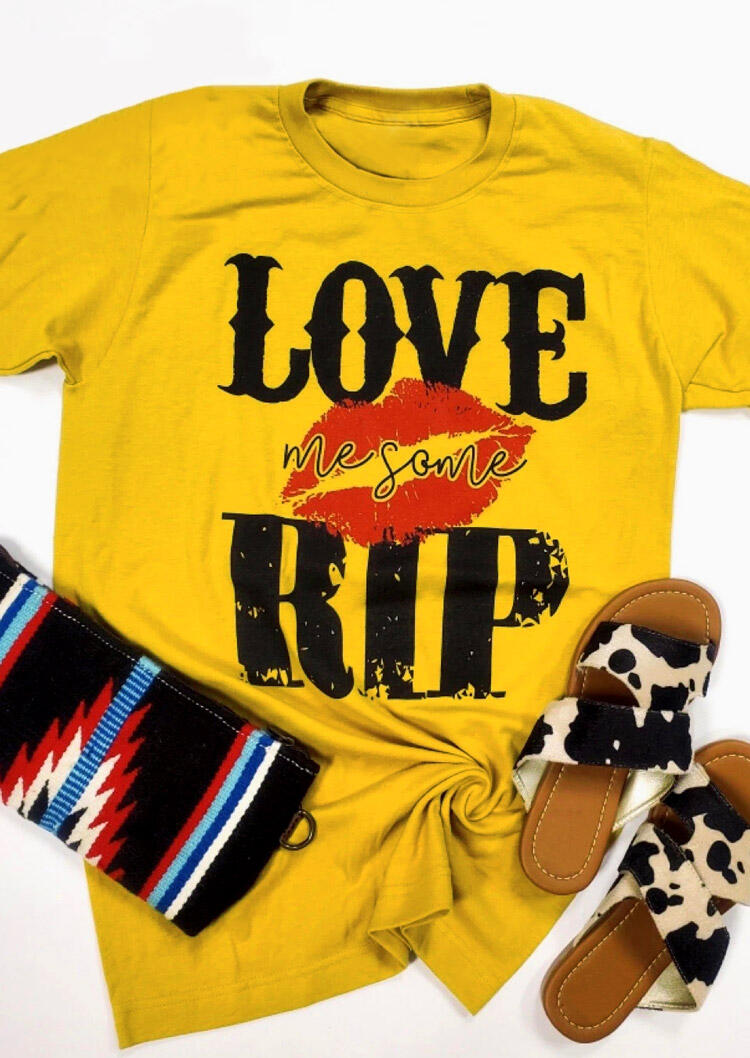 

Tees T-shirts Presale - Love Me Some Rip Lips T-Shirt Tee - Yellow. Size: S,M,,XL