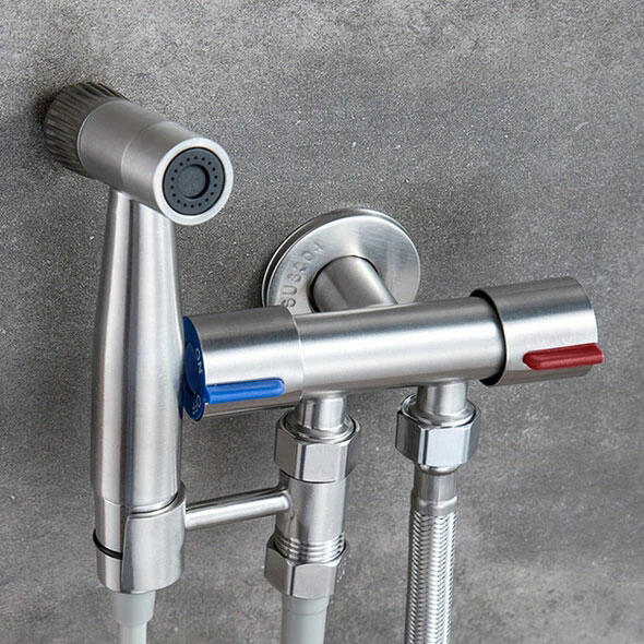 

Home Decor Handheld Adjustable Multifunctiona Bidet Toilet Sprayer in Silver. Size