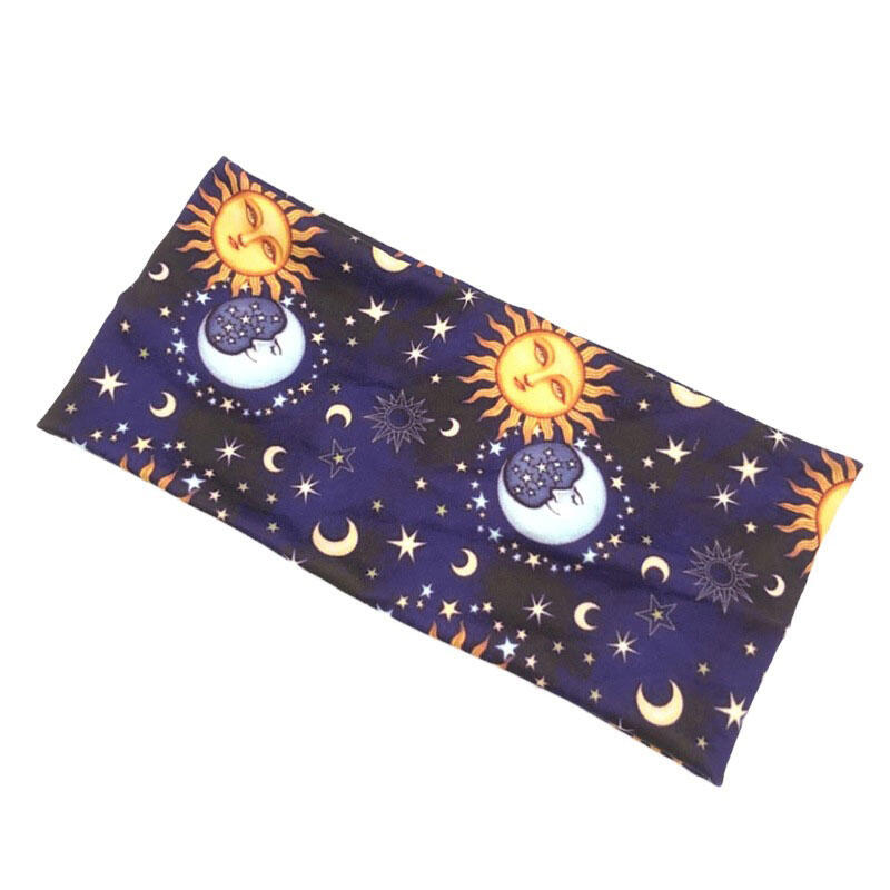 Serape Striped Floral Sun Moon Star Yoga Sports Headband
