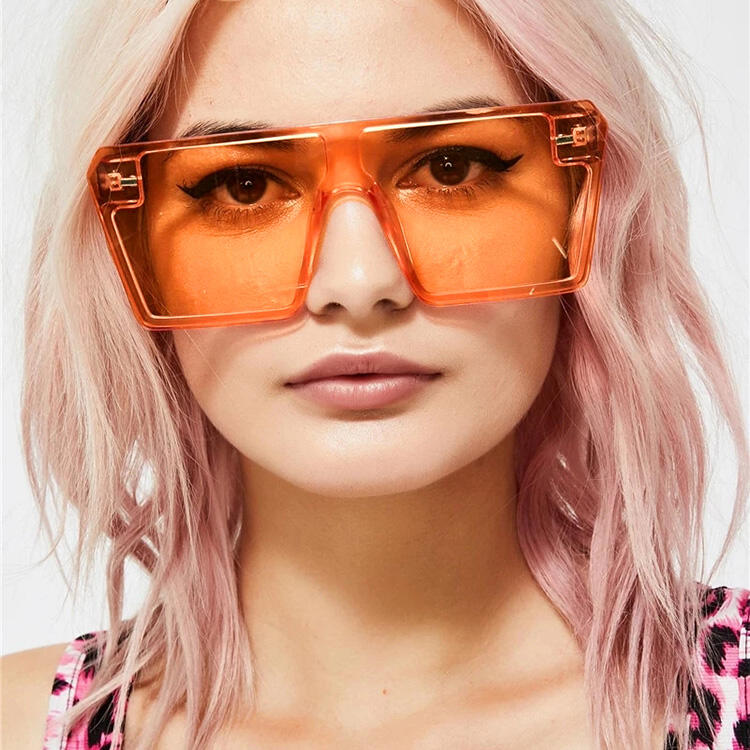 

Sunglasses Vintage Oversized Square Sunglasses in Orange,Purple. Size