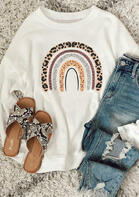 Leopard Rainbow Sweatshirt - White