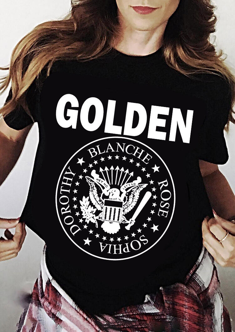 

Golden Parody Band Arrow Star Eagle T-Shirt Tee - Black, 477272